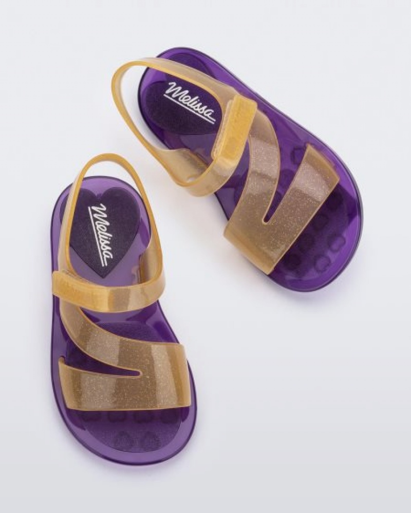 Sandálias Mini Melissa Paris Bebé Purple/Yellow Portugal | YQUM24386