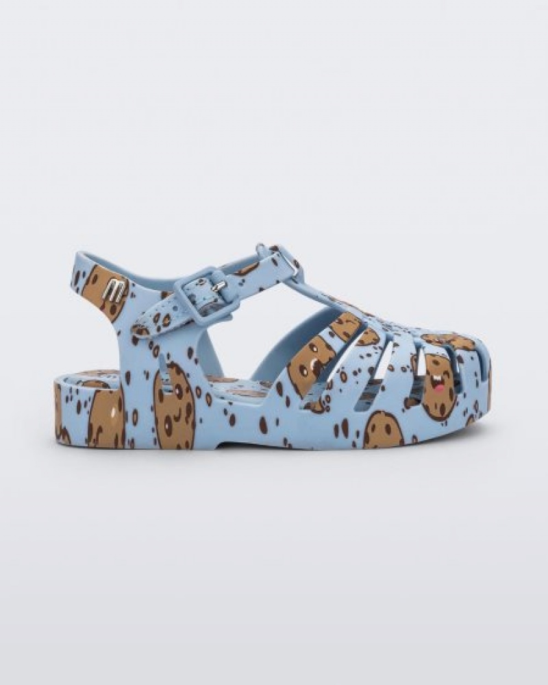 Sandálias Mini Melissa Possession Candy Bebé Blue/Beige Portugal | QPJW37645