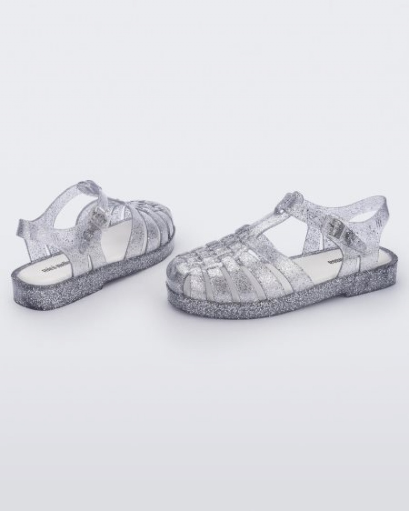 Sandálias Mini Melissa Possession Criança Glass/Glitter/Sliver Portugal | FPAI63847