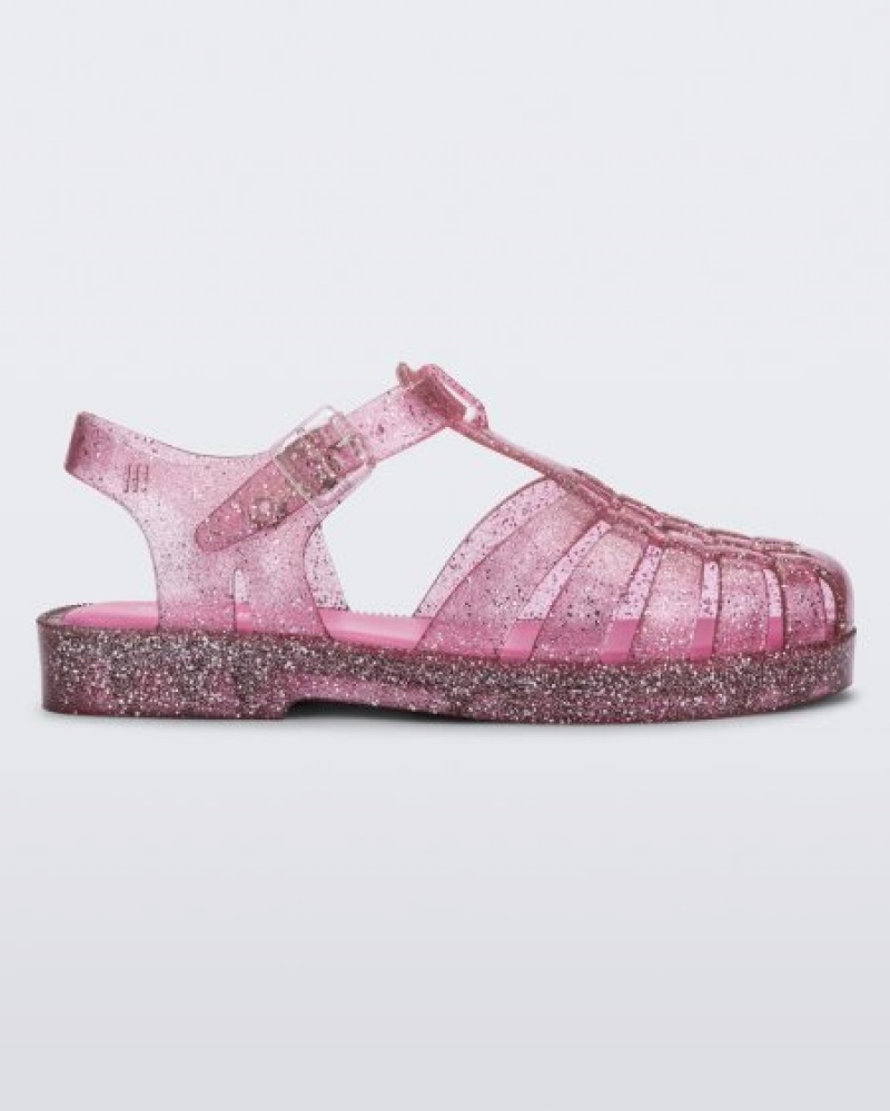 Sandálias Mini Melissa Possession Criança Pink/Glitter/Silver Portugal | QUBV32817