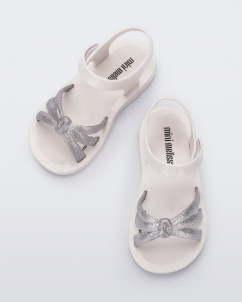 Sandálias Mini Melissa Precious Bebé White/Silver Portugal | KCEA63217