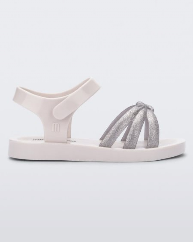 Sandálias Mini Melissa Precious Bebé White/Silver Portugal | KCEA63217