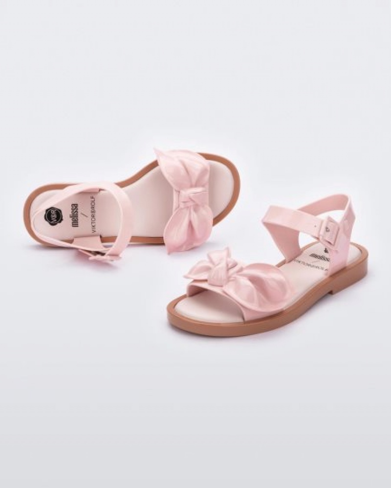 Sandálias Melissa Tie Mar Sandal Beige/Pink Portugal | FHUY70984