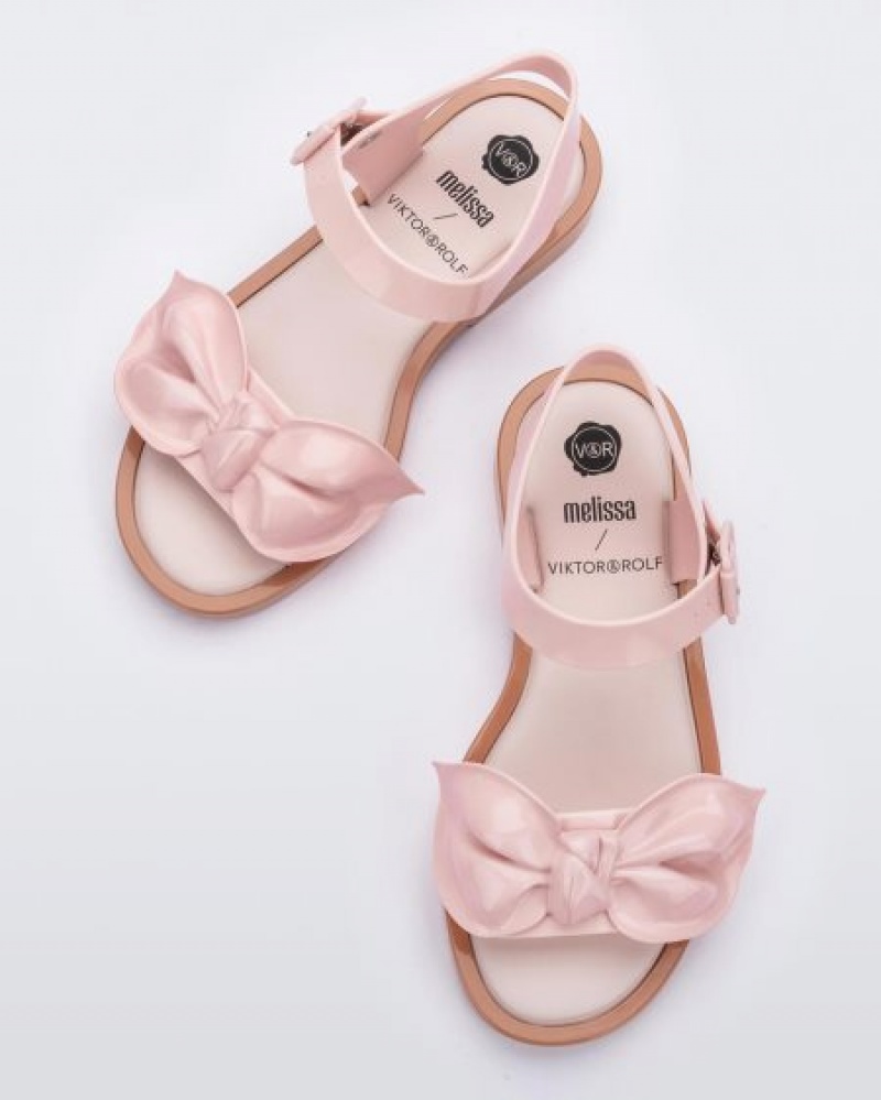 Sandálias Melissa Tie Mar Sandal Beige/Pink Portugal | FHUY70984