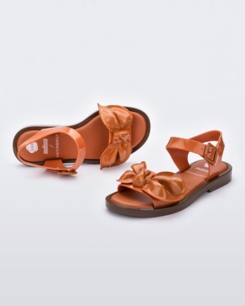 Sandálias Melissa Tie Mar Sandal Brown/Orange Portugal | HJPS75318