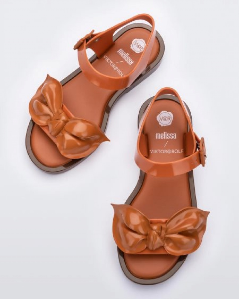 Sandálias Melissa Tie Mar Sandal Brown/Orange Portugal | HJPS75318