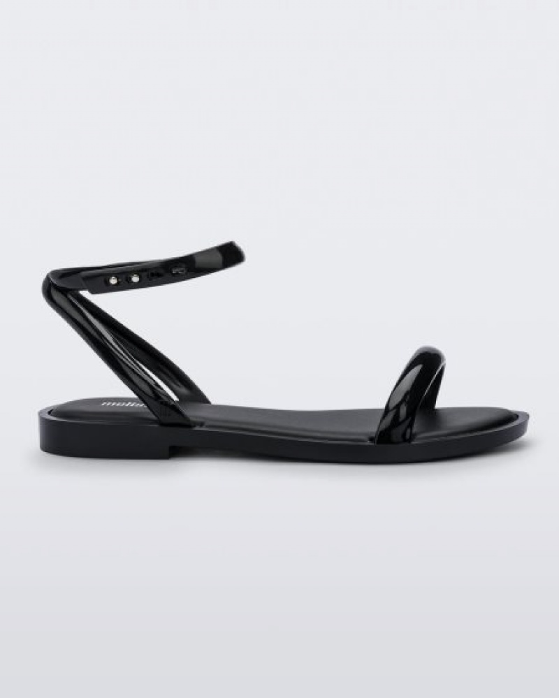 Sandálias Melissa Wave Sandal Pretas Portugal | RIAN59381