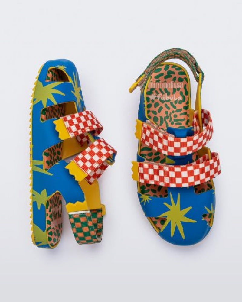 Sandálias Mini Melissa Yoyo Criança Yellow/Blue Portugal | YRBM16837