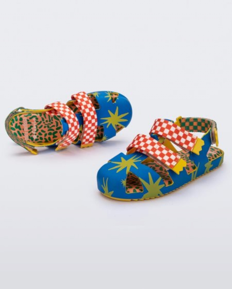 Sandálias Mini Melissa Yoyo Criança Yellow/Blue Portugal | YRBM16837