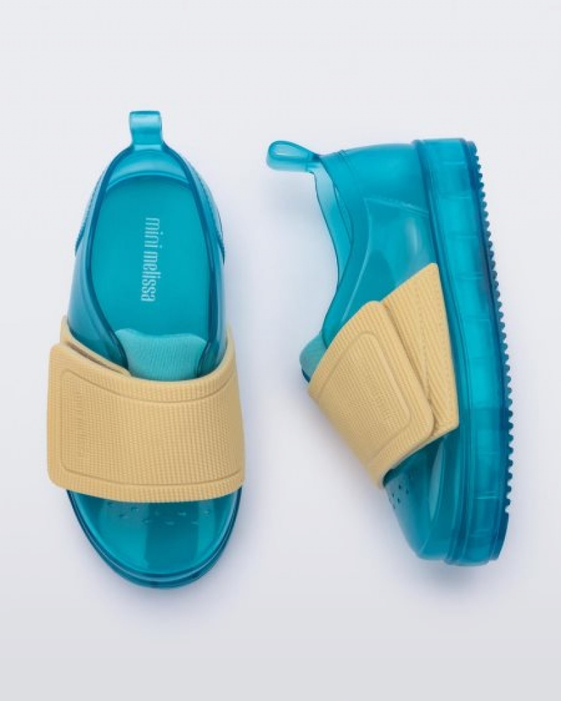 Sapatilhas Mini Melissa Jelly Pop Sneaker Bebé Blue/Yellow Portugal | JHNT47981